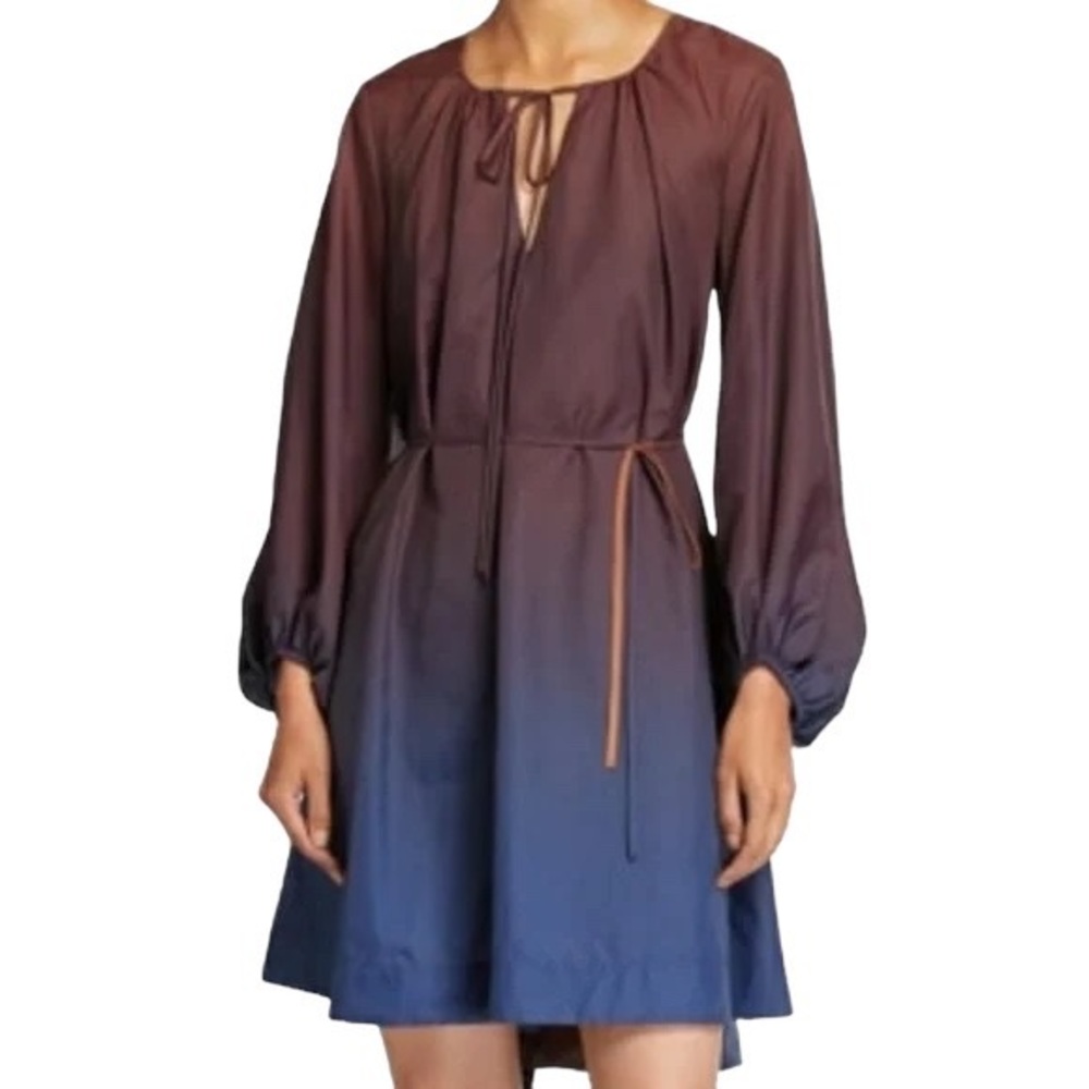 STAUD Ombre Moray Dress - Tawny Port